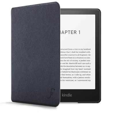 Immagine di Forefront Cases Custodia per Nuovo Amazon Kindle Paperwhite (16 Gb) 7&quot; 2024 &amp; Signature Edition (32 Colorsoft Blu Marino Sottile Leggero e Protettiva, Auto Svegliati Sonno Funzione