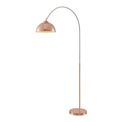 Immagine di Lindby lampada da terra &#039;Lennart&#039; (Moderno) colore Marrone, in Metallo ad es. Soggiorno &amp; Sala pranzo (1 luce, E27) arco, pavimento