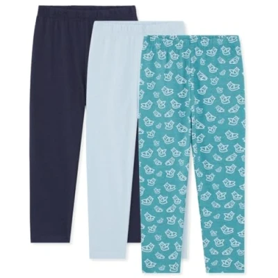 Immagine di Bramble &amp; Bear (Confezione da 3) Leggings morbidi per neonati e bambini unisex 0 a 3 anni in cotone biologico con vita elastica Abbigliamento