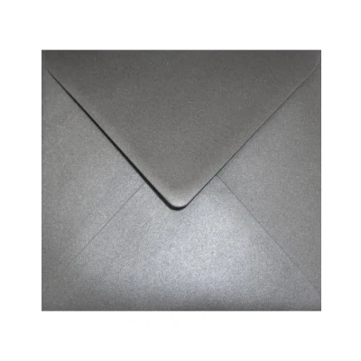 Immagine di Netuno 100 buste quadrate, color madreperla, grigio scuro, 153 x mm, 120 g, colore: metallizzato lucido