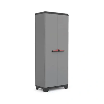 Immagine di Keter Armadio Portascope Stilo, 3 Ripiani Regolabili, Grigio Scuro/Nero, 68 x 39 173 H cm