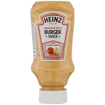 Immagine di Heinz American Burger Sauce with Worcester (Mustard and Dill) Delicious Aromatic 230 grammi