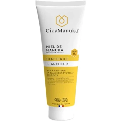 Immagine di CicaManuka Dentifricio bianchezza al miele di Manuka IAA15+ Mantiene la brillantezza dei denti Certificato Bio 75ml