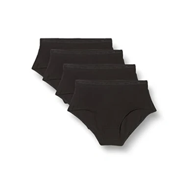 Immagine di Playtex Slip Midi in Cotone Biologico Confortevole Donna x4, Nero (Black), 4XL