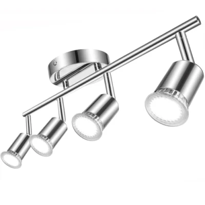 Immagine di Aigostar Faretti LED Soffitto Orientabili, Lampada da Moderna GU10, 4 Luci Lampadario Camera Letto Cucina Soggiorno 220V (Lampadine non incluse)
