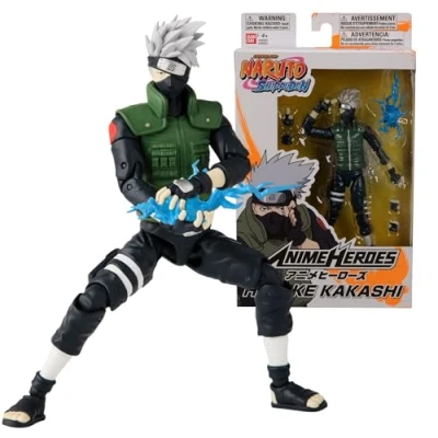 Immagine di Bandai Anime Heroes, Naruto Shippuden, Action figure heroes 17 cm, Kakashi Hatake, Licenza Ufficiale, Figurina articolata Kakashi, 36903