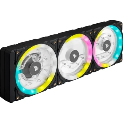 Immagine di Corsair Hydro X Series XD7 RGB Sistema Combinato Pompa/Serbatoio, Piastra con di Distribuzione da 360 mm, Pompa PWM D5, Serbatoio 140 ml, 36 LED Regolabili Singolarmente, Nero