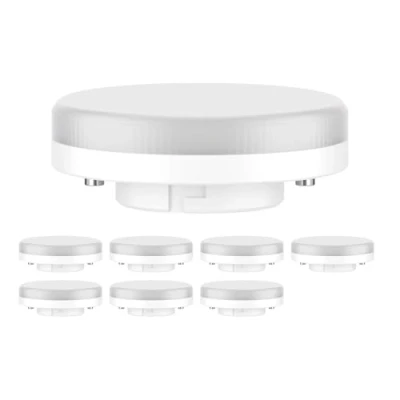 Immagine di ledscom.de 8 pezzi lampadina GX53 LED, bianco (4000 K), 4 W, 420lm, 96, opaco