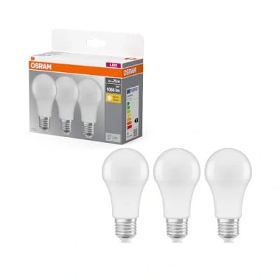 Immagine di OSRAM 4058075819436 LED (monocolore) ERP F (A G) E27 Forma di bulbo 10 W = 75 Bianco caldo (Ø x L) 60 mm 110 3 pz.