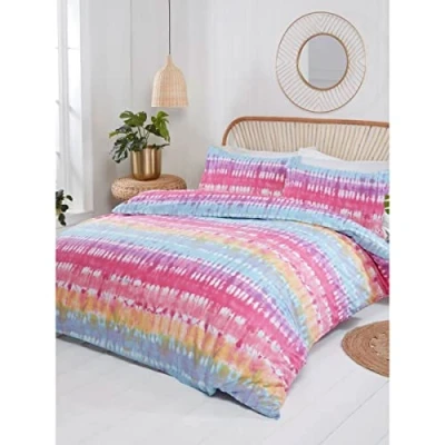 Immagine di Rapport Home Set copripiumino tie dye in policotone, multicolore, per letto singolo