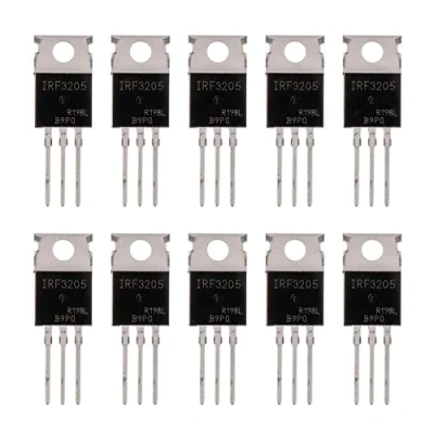 Immagine di BOJACK IRF3205 MOSFET Transistor 110 A 55 V di potenza canale N TO 220AB (confezione da 10 pezzi)