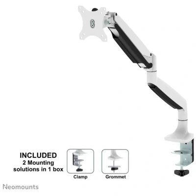 Immagine di Neomounts NM D750WHITE 1 parte Supporto da tavolo per monitor 25,4 cm (10) 81,3 (32) Inclinabile, Girevole