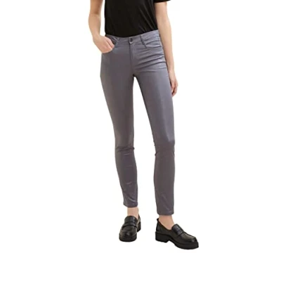 Immagine di TOM TAILOR Le signore Alexa Slim Jeans Coated 1034226, 15417 Evident Anthracite, 30W / 30L