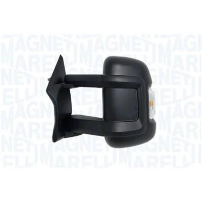 Immagine di specchio retrovisore esterno Magneti Marelli 350315027720 Sx nero ruvido manuale Braccio lungo, convesso per veicolo con guida a