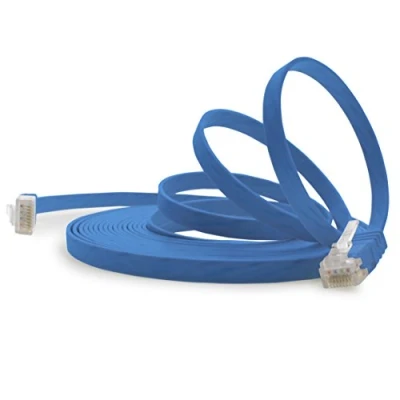Immagine di 1aTTack.de 7m blu 1 Stück Cavo di Rete Ethernet Cat6 Piatto Lan Gigabit RJ45 Cat 6 compatibile Cat5 Cat5e Cat7 Cat8