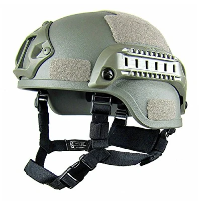 Immagine di GEZICHTA MICH 2001 Action Version Casco tattico protettivo per softair, con supporto NVG e guide laterali, paintball giochi tattici, Verde militare.