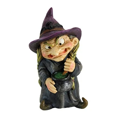 Immagine di Nemesis Now D5049R0 Statuetta doppia piccola strega e calderone, poliresina, nero, 9,7 cm