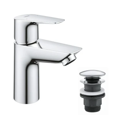 Immagine di GROHE QUICKFIX Start Edge,Miscelatore monocomando per lavabo,Taglia S,con tecnologia Water Saving,con piletta clic clac,Cromo,24199001