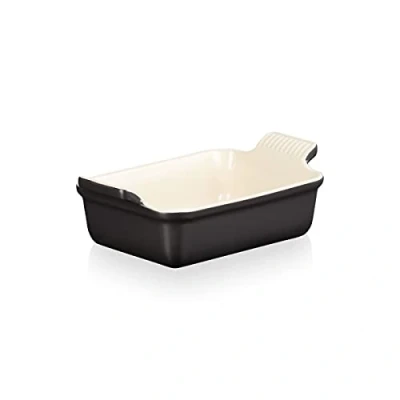 Immagine di Le Creuset Pirofila rettangolare Tradition in gres vetrificato, 19 cm, 1.1 L, Nero (Matt), 71102190000001