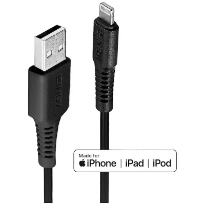 Immagine di LINDY Cavo USB 2.0 Spina A, Connettore Apple Lightning 3.00 m Nero 31322