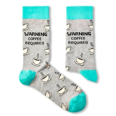 Immagine di Urban Eccentric calzini unisex con scritta &quot;Warning Coffee&quot;, idea regalo, 1 paio, in cotone di alta qualità, Multicolore, 6 11, 11