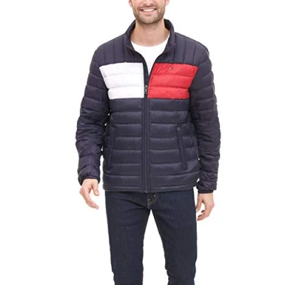 Immagine di Tommy Hilfiger Packable Down Puffer Jacket Piumino, Flag Blocco di Colore, L Uomo