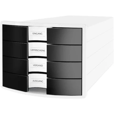 Immagine di HAN IMPULS 2.0 1012 32 Cassettiera Bianco DIN A4, C4 Numero cassetti: 4