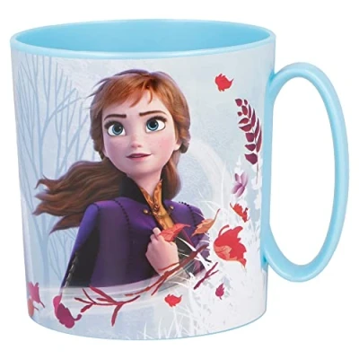 Immagine di Tazza microonde per Bambini con Grafica di Disney Frozen da 350 ml, senza BPA, Lavabile ma non in lavastoviglie e Riutilizzabile, adatta al