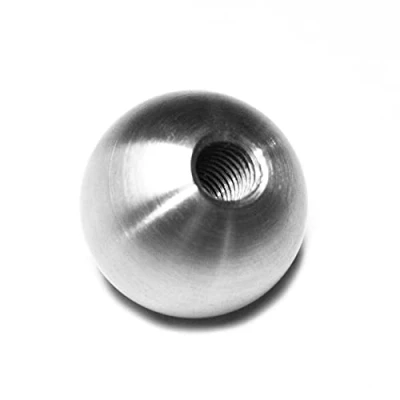 Immagine di PRIOstahl sfera decorativa piena con filettatura in acciaio inox, 1 per asta M6 come elementi decorativi ringhiere, recinzioni, ringhiere scale, corrimano inox V2A