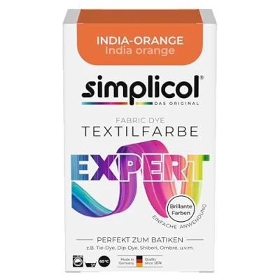 Immagine di Simplicol Fabric Dye expert, Colorante per tessuti, colore lavatrice o manuale, Arancione (India Orange 1702), 1 confezione