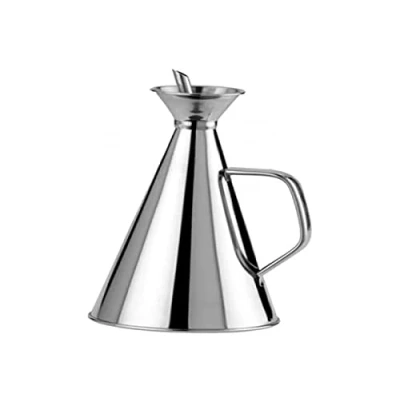 Immagine di ILSA 383 Oliera Anti Goccia in Acciaio Inox, Colore: Argento 1/2 l
