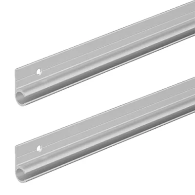 Immagine di 2 guide montanti in alluminio a 90, 100 x 2,7 cm, profilo per camper, roulotte, campeggio