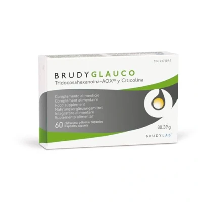 Immagine di Brudy Glauco Integratore alimentare con acidi grassi omega 3 arricchito DHA 70%, EPA 8,5%, DPA 6% e citicolina, supporta il normale funzionamento del cervello, degli occhi