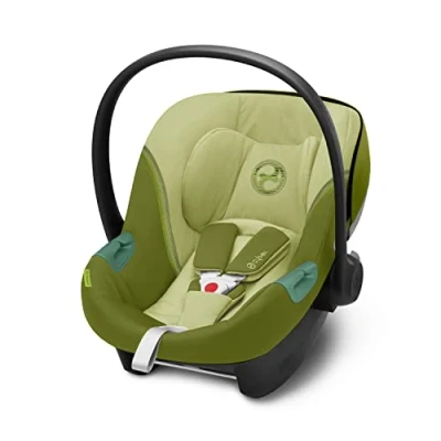 Immagine di CYBEX Gold Seggiolino Auto Aton S2 i Size, Dalla Nascita a circa 24 Mesi, Max. 13 kg, con Riduttore per Neonato, Compatibile SensorSafe, Nature Green