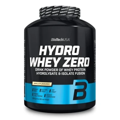 Immagine di BioTechUSA Hydro Whey Zero senza glutine, zucchero, grassi 80% di contenuto proteico a rapido assorbimento Complesso proteine del siero latte, 1,816 kg, Vaniglia