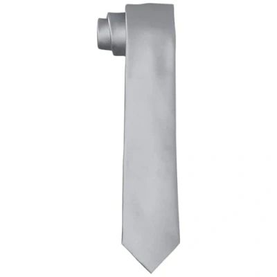 Immagine di DonDon cravatte da uomo fatte a mano in seta 6 cm Argento