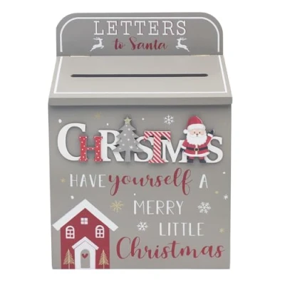 Immagine di Lesser &amp; Pavey cassetta delle lettere a Babbo Natale, 30 cm x 20 10 cm, idea regalo per tema natalizio, design inglese, natalizia