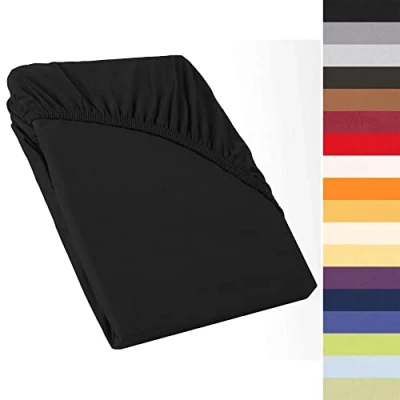 Immagine di CelinaTex Perla Lenzuolo con angoli elasticizzati per letto ad acqua, 120 x 200 130 cm, in jersey di cotone makò, 160 g/mq