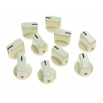 Immagine di Dopro 10pcs Chitarra Effetto AMP Manopole Del Pedale Pomello Puntatore con Set Vite Bianco Invecchiato