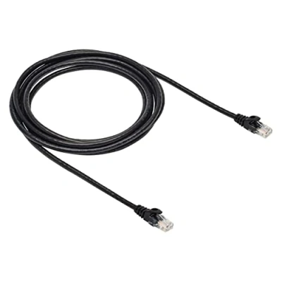 Immagine di Amazon Basics Cavo patch per connessione internet, piatto, RJ45 Cat 6, 10 Gigabit Ethernet, 3 m, Nero