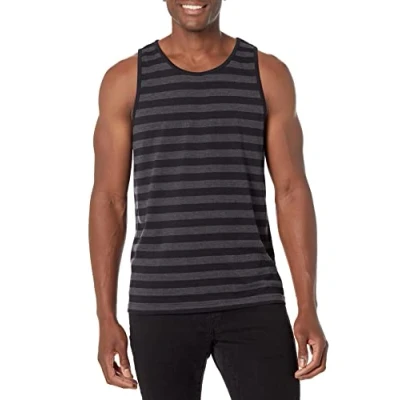 Immagine di Amazon Essentials Top a Canotta Regular Fit Uomo, Carbone Puntinato/Nero, XL