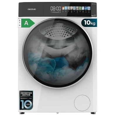 Immagine di Cecotec Lavatrice Carico Frontale 10 Kg Bolero DressCode 10900 Autodose Inverter FullColor A. 1400RPM, Basso Consumo, Display 10,3&quot;, 11 Programmi, Motore Plus, Vapore,