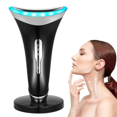 Immagine di Massaggiatore Viso Lifting Antirughe Elettrico, Dispositivo di Bellezza con 3 Modi LED 45C Massaggio EMS Per Face Lifting, Elettrico Gua Sha Rassodante Facial Collo e Mento