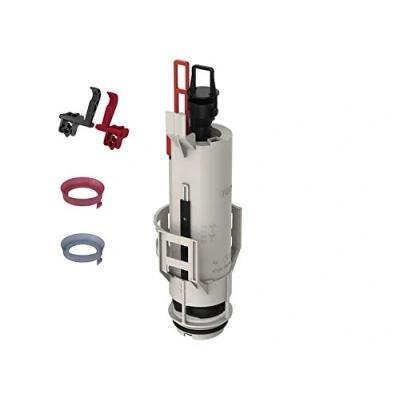 Immagine di TECE 9820223 valvola di scarico A2 per cassetta WC standard, con scarico, set e leva comando, multicolore