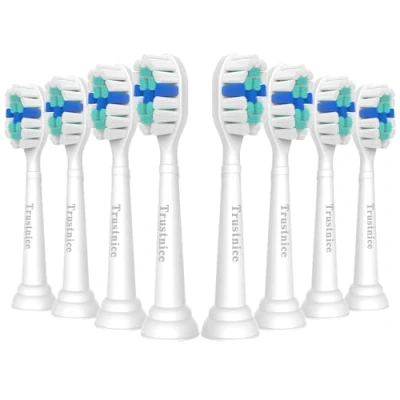 Immagine di Trustnice Spazzole di Ricambio Compatibili con Philips Sonicare ProtectiveClean 4100 C2 Testine per Snap on Modello Spazzola, Confezione da 8 (Bianco, Pack de 8)