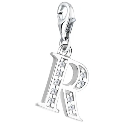 Immagine di Nenalina Charm Lettera R in Argento per Donna con Cristalli 712718 019
