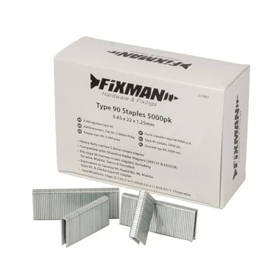 Immagine di Fixman 312861 tipo 90 graffette 5.85 x 22 1.25 mm, confezione da 5000