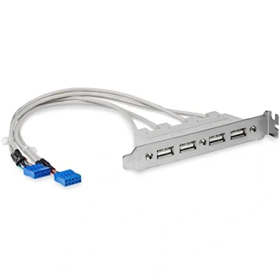 Immagine di Startech.Com Adatattore Piastra Slot Usb A Femmina 4 Porte, Nero