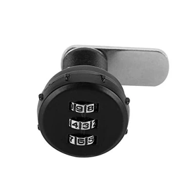 Immagine di Serratura a codice 3 cifre in lega di zinco Cam Cabinet Silver Password Security Number Lock(L=30.5 19 23mm)