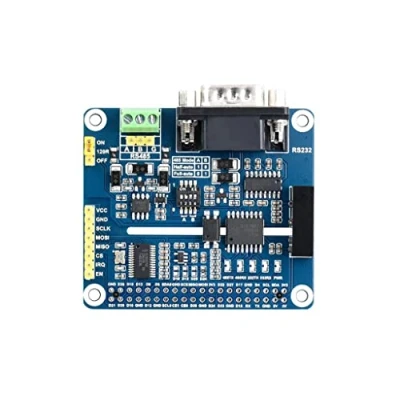 Immagine di Isolated RS485 RS232 Expansion Hat Board for Raspberry Pi Series, Control Via SPI, Overcurrent/Overvoltage Proof